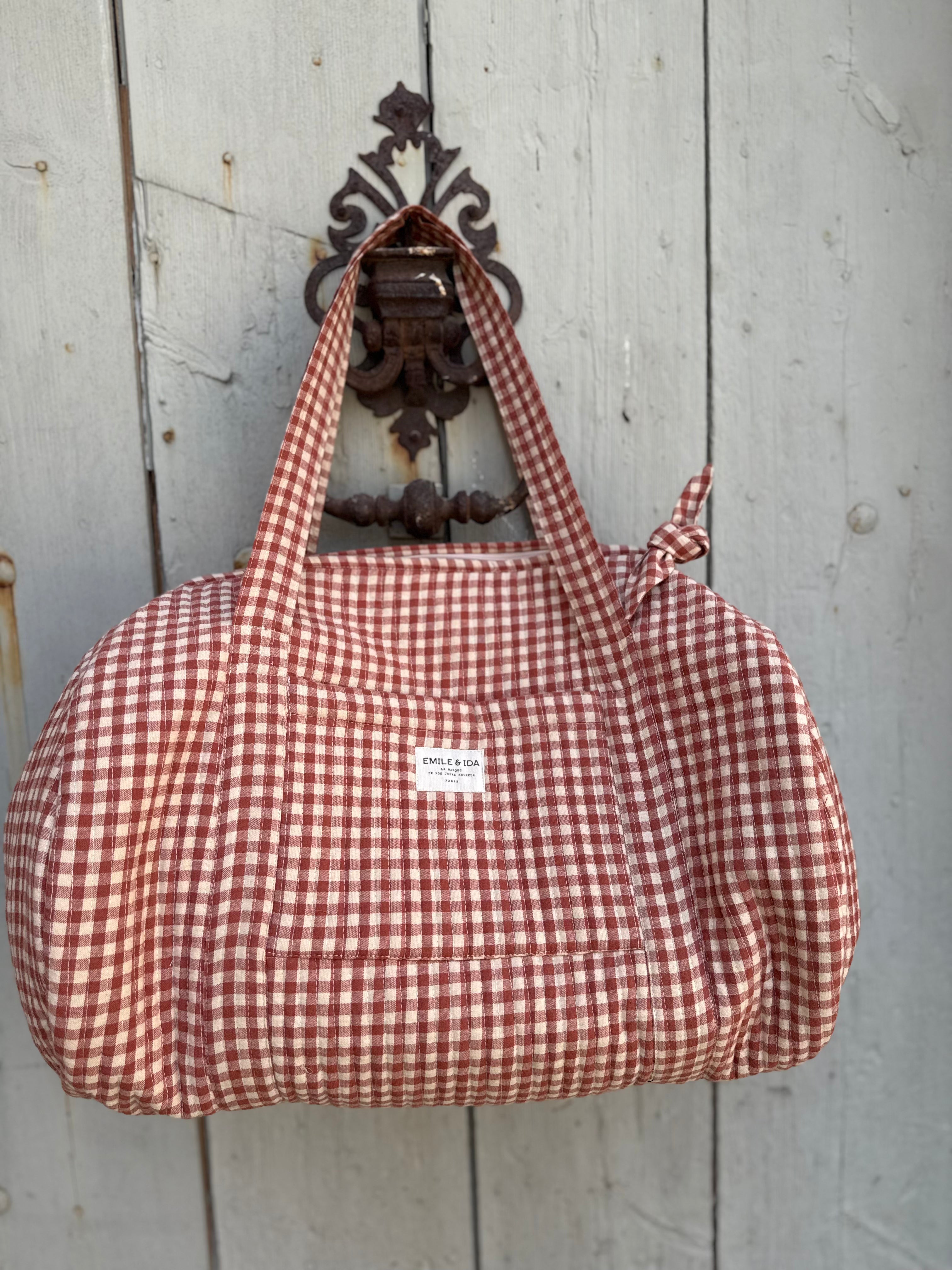 Sac week-end vichy Terracota