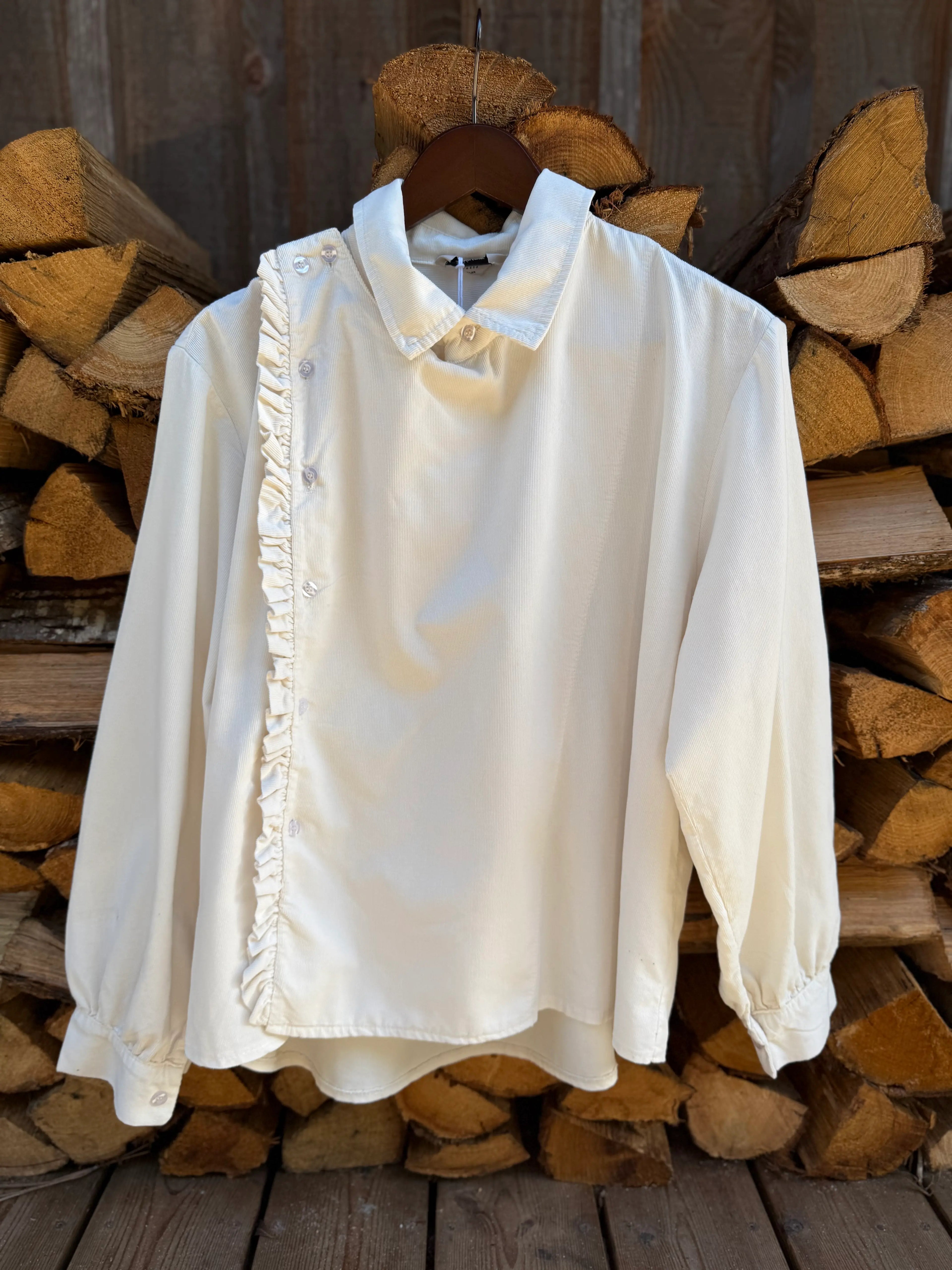 Chemisier Velours Boutonné