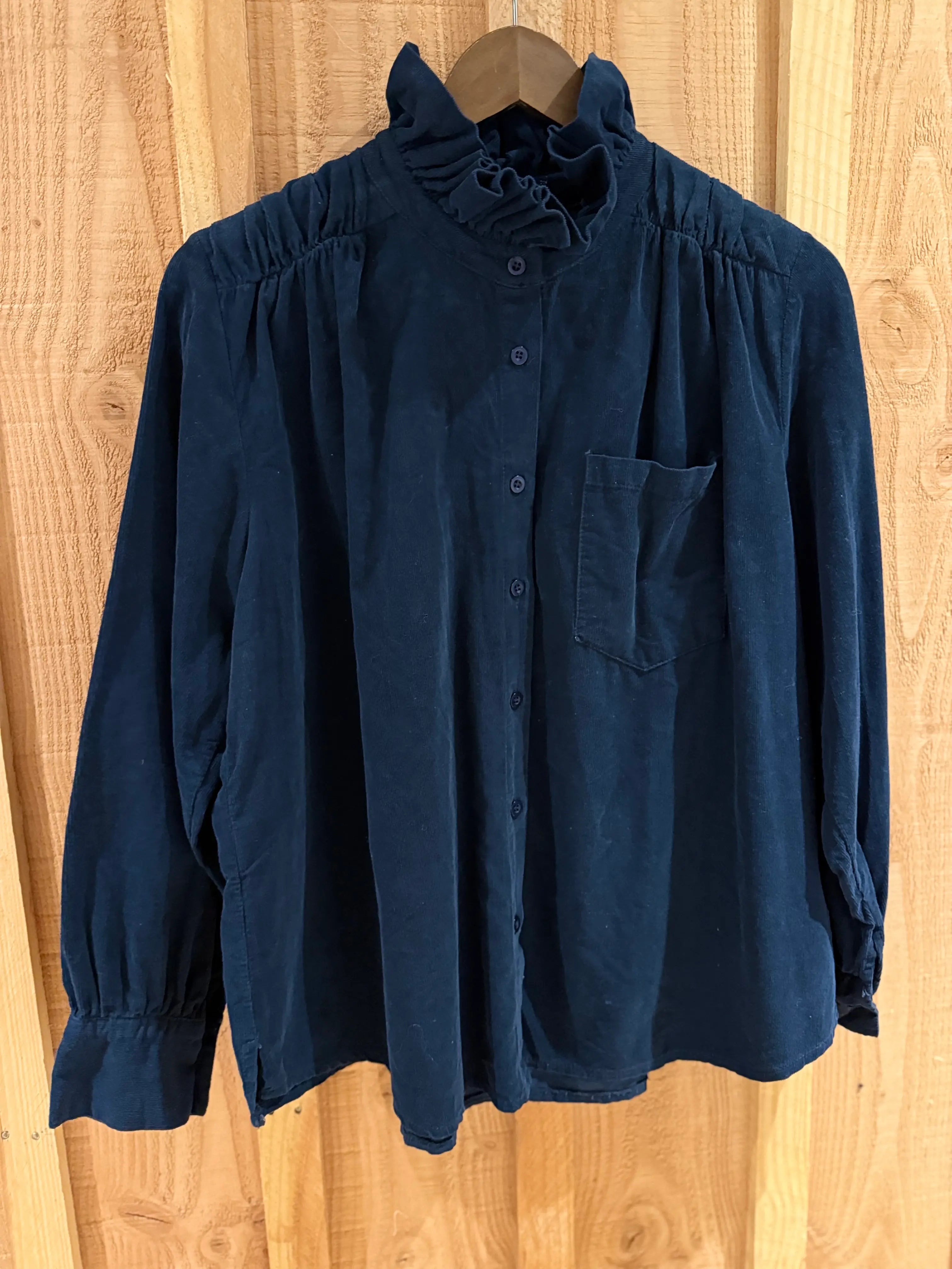 Chemisiers velours col montant