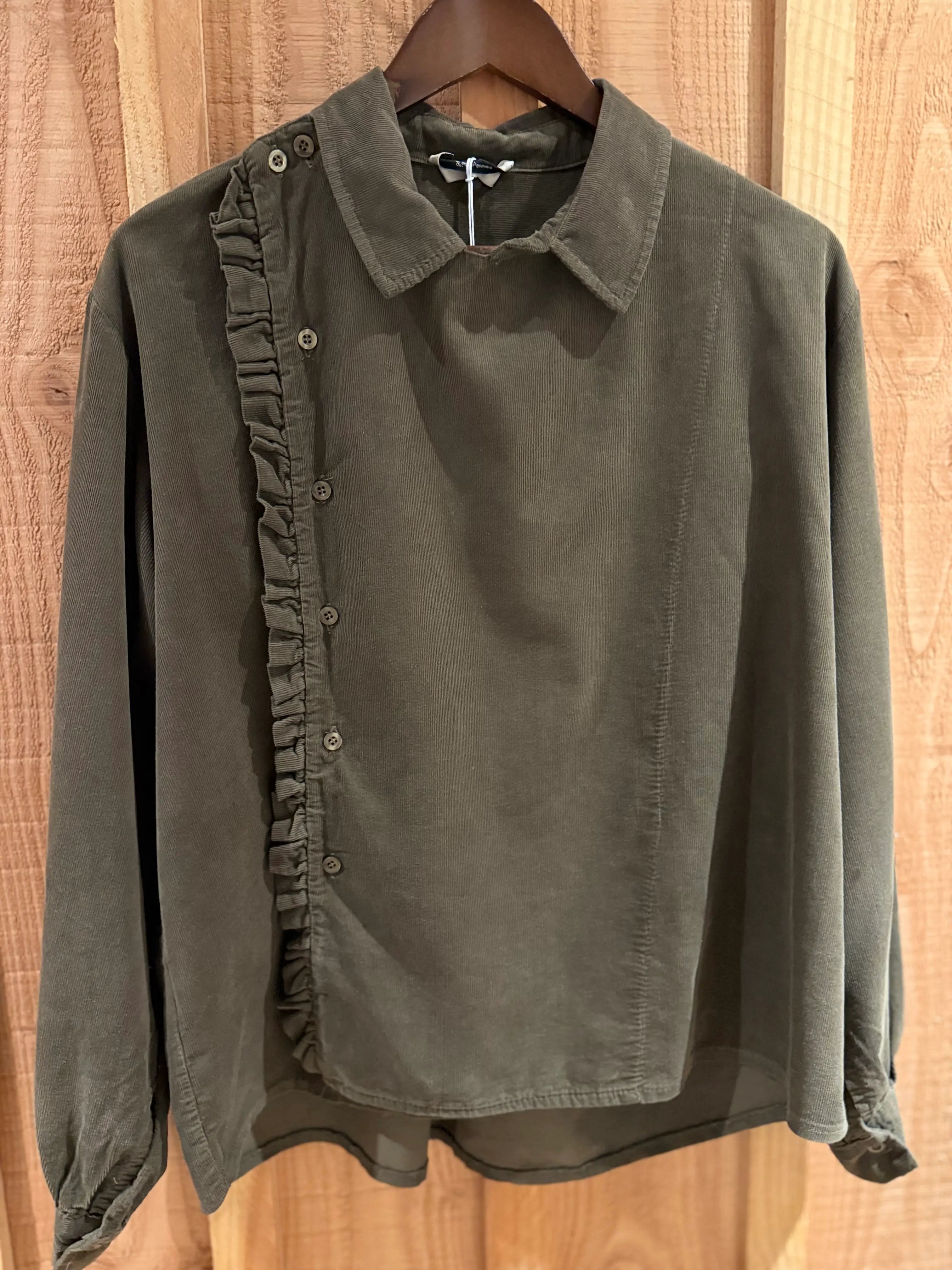 Chemisier Velours Boutonné