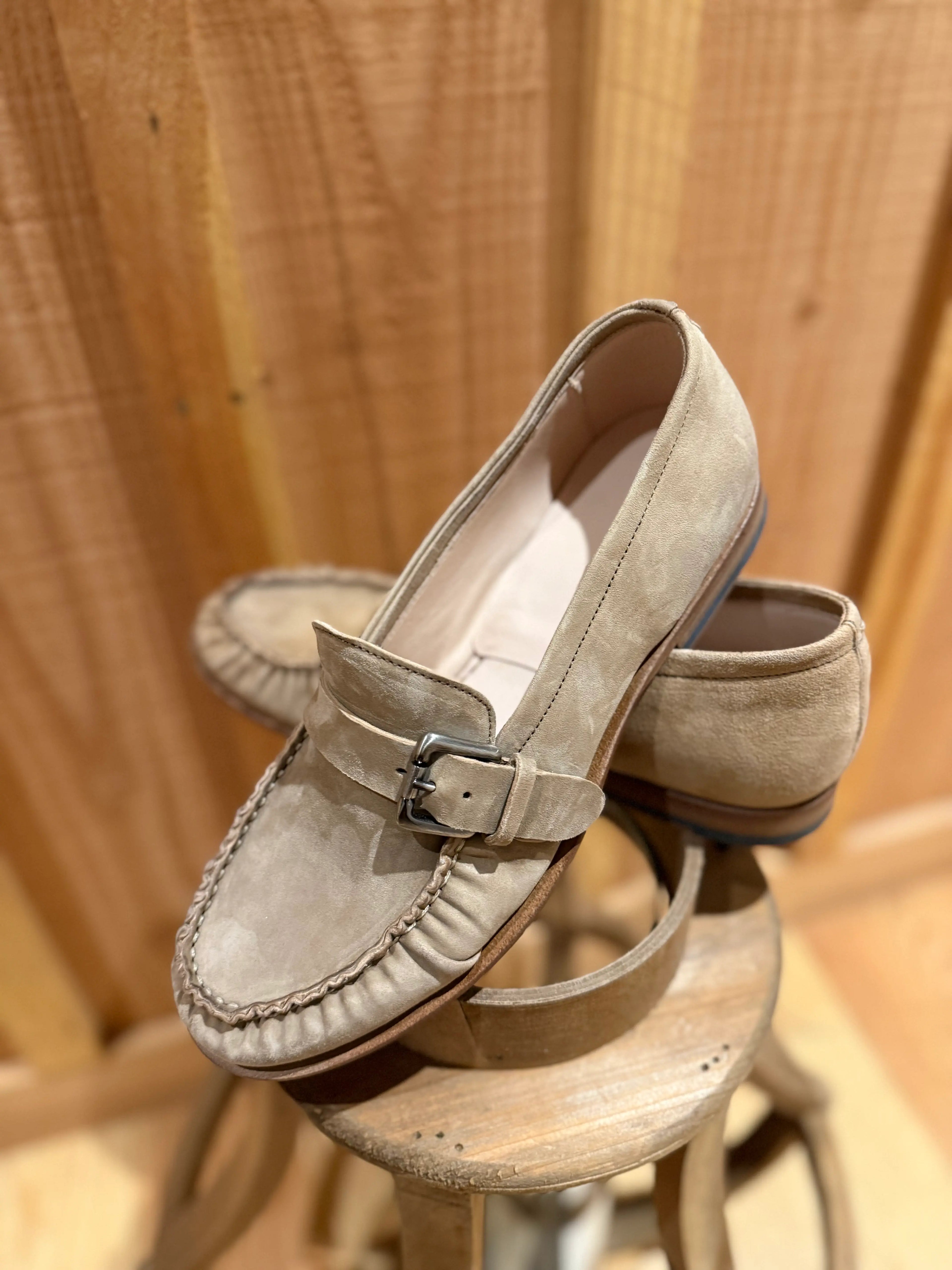Mocassins femme beige
