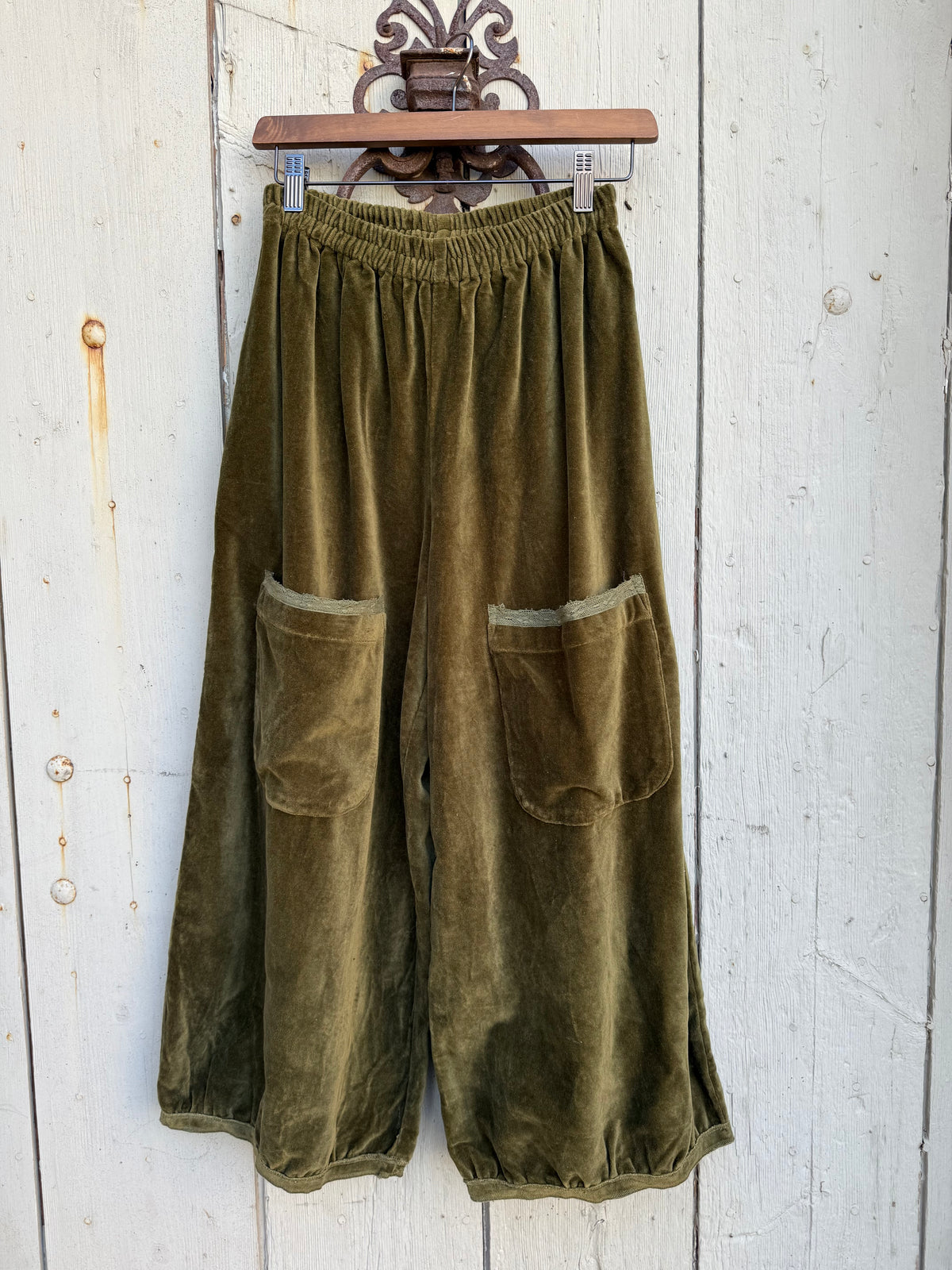 Pantalon Gus velours forêt