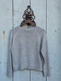 Pull col rond beige
