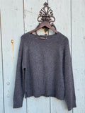 Pull col rond marron