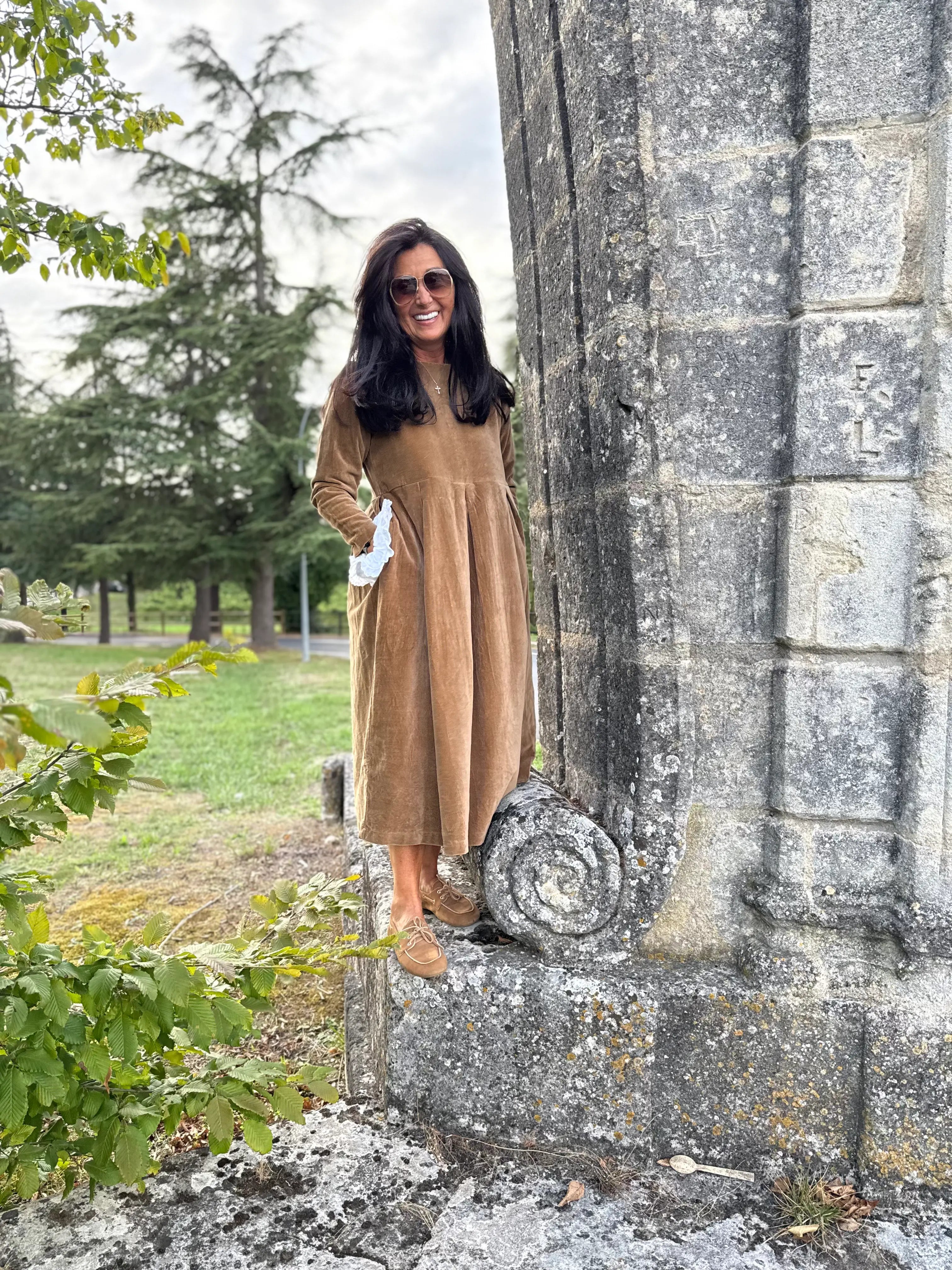 Robe longue velours "Evan"