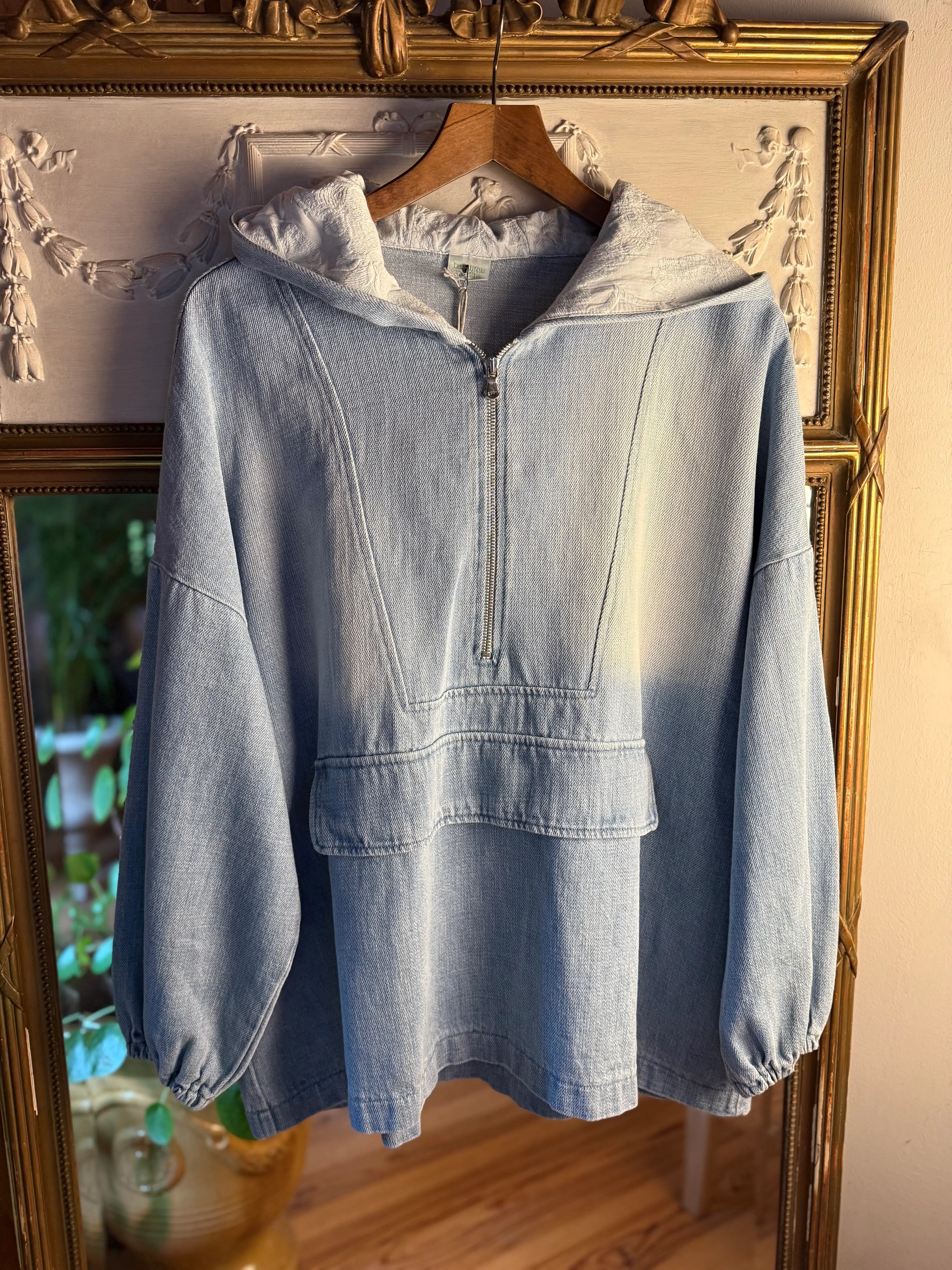 Sweat-Shirt à Capuche en Jean