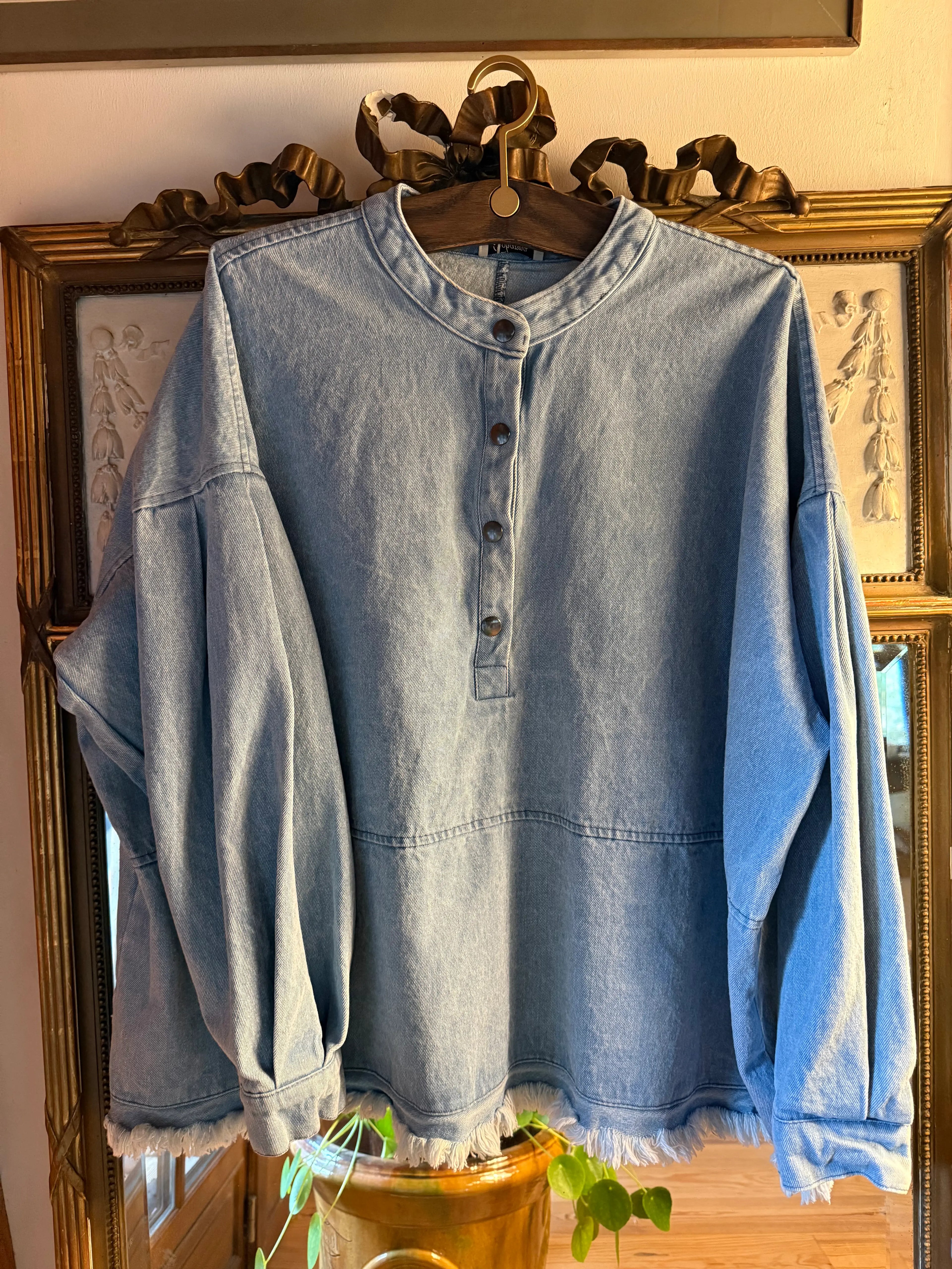 Tunique en Jean frangée