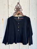 Tunique velours col tunisien noir